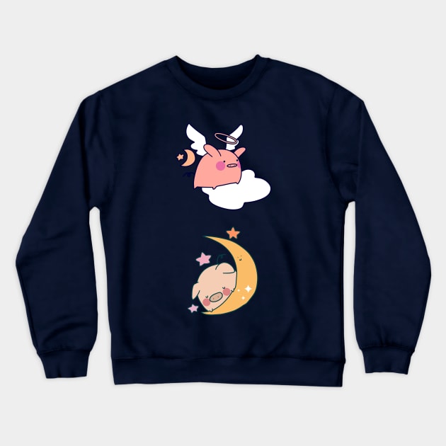 Moon Pigs Crewneck Sweatshirt by saradaboru